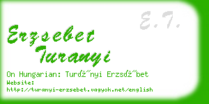 erzsebet turanyi business card